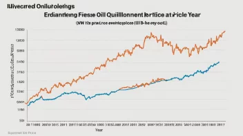 En graf som viser forventet utvikling i oljeprisen.