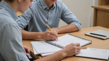 En student som planlegger eksamensplanen sin.