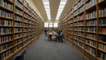 Et offentlig bibliotek med en stor samling av bøker og komfortable lesesaler.