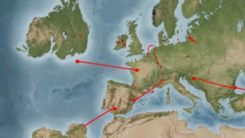 En illustrasjon av Norge som et gjennomfartsland for flyktninger.