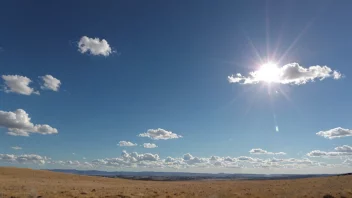 En varm og solrik dag med en klar blå himmel