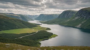 Et vakkert myrlendi-landskap i Norge.