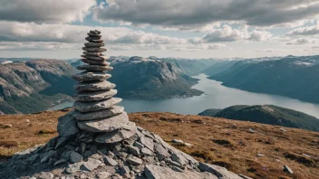 En høystaur på et fjell i Norge.