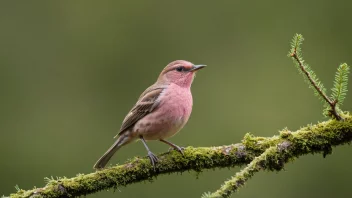 En spink fugl på en gren i en norsk hage, med et uskarpt bakgrunn.