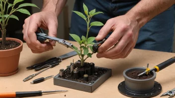 Et bilde av en person som utfører avlingsteknikk på en plante.