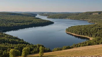 Et vakkert landskap av Västmanland, Sverige.