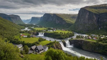 En malerisk by i Norge med en sterk følelse av samfunn og naturskjønnhet.