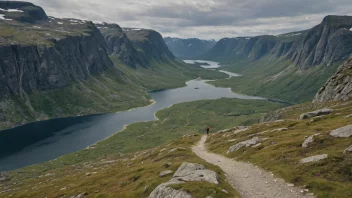 Et avsidesliggende område i Norge med en naturskjønn utsikt.