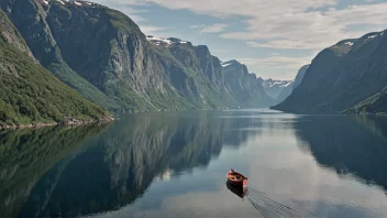 Et malerisk bilde av en norsk fjord