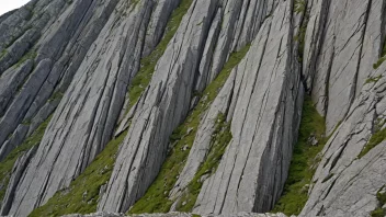 Et landskapsbilde av Eggkleivas i Norge, som viser et bratt og steinete terreng med skarpe kanter