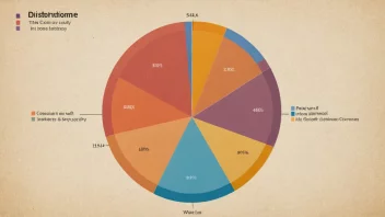 En kakediagram som viser inntektsfordelingen i et samfunn.