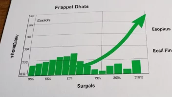 Et selskaps økonomiske diagram som viser et overskudd.