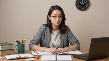 Et bilde som representerer en person som er engasjert i fulltidsstudier.