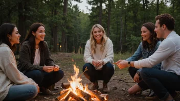 En hyggelig bålfest med venner og familie.