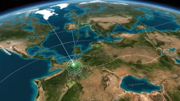 En visuell representasjon av lokaliseringsdata i et 3D GIS-system.