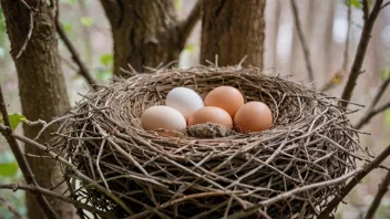 Fuglereir med egg, symboliserer det norske ordet avlegg.