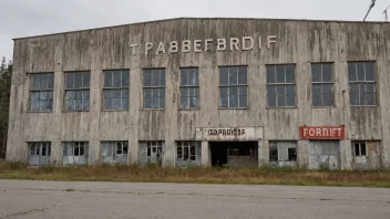 Et bilde av en forlatt fabrikkbygning, som symboliserer en mislykket bedrift eller tapbedrift.