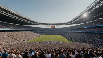 Et stort stadion som verts en konsert