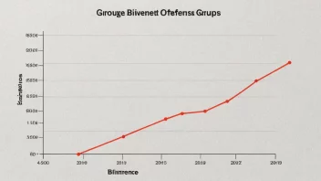 En graf som viser en stor forskjell mellom to grupper.