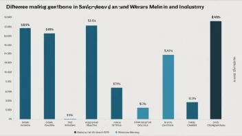 En graf som viser lønnsskillnaden mellom menn og kvinner.