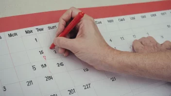 En person som planlegger og markerer en bestemt periode på en kalender.