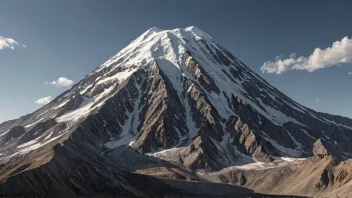 Et fjell med en stor, rund fjellkuppel på toppen.