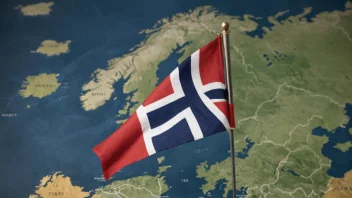 Et kart over Norge med et nøytralt flagg i bakgrunnen.