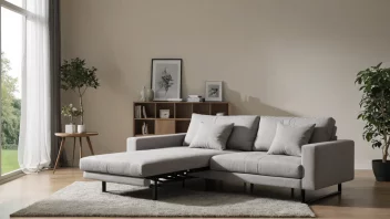 Et moderne stue med en komfortabel og praktisk nedfellbar sofa