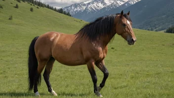 En majestetisk hest i et vakkert landskap.