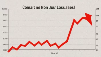 En graf som viser et selskaps økonomiske resultat med en underskuddsprosent.