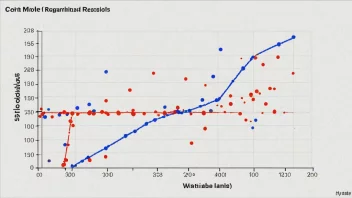 En sprengningsgraf med en regresjonslinje, som viser sammenhengen mellom to variabler.