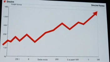 En graf som viser en resesjon, med en nedgang i økonomisk vekst.