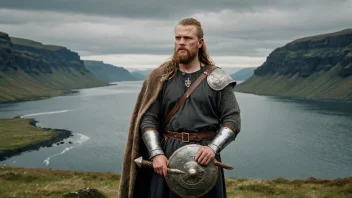 Et bilde av en vikingtidens islandsk poet, som representerer opphavet til etternavnet Ufarsson.