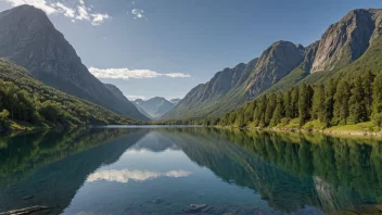 En fredelig innsjø i Norge