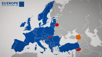 Et kart som viser landene som er del av Den europeiske union