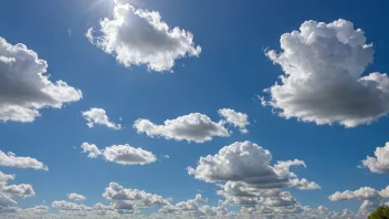 En lys og solrik dag med en klar blå himmel