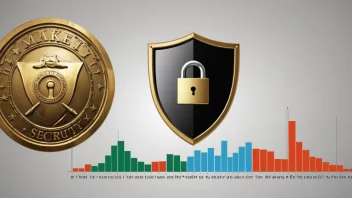 En visuell representasjon av markedsikkerhet, med en stabil aksjemarked graf og en skjold eller lås i bakgrunnen.