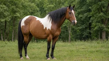 En stor og sterk hest med et særegent mønster på pelsen.