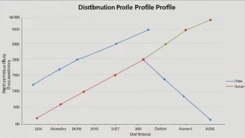 En graf som viser en distribusjonsprofil, med en tydelig og kortfattet tittel og etiketter.