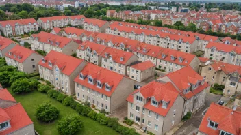 En eiendomsgruppe med flere bygninger eller hus