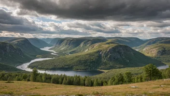 Et naturskjønt landskap av Hauglandområdet, som viser dets naturlige skjønnhet.