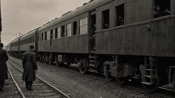 Et bilde som skildrer den tragiske hendelsen med jødedeportasjon under andre verdenskrig.