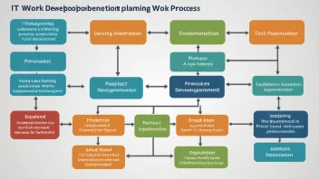 En illustrasjon av en IT-arbeidsprosess-flytdiagram.