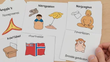 visuelle hjelpemidler, norsk språklæring, flashcards, infografikker, videoer, mind maps, bildekort