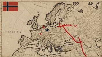 Et bilde som representerer begrepet ikke-skandinavisk, med et kart over Skandinavia og ikke-skandinaviske kulturelle symboler.