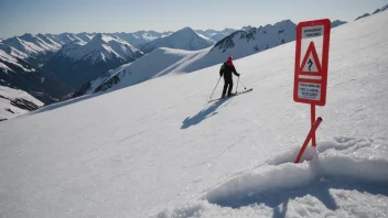 En person som prøver å gå på ski på en bakke med et lag av is og fryst snø.