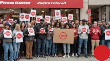 En gruppe mennesker som protesterer og boikotter et produkt.