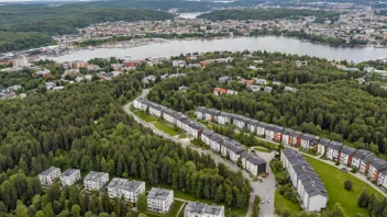 Prinsdal nabolag i Oslo, Norge, kjent for sine boliger og nærhet til grøntområder.