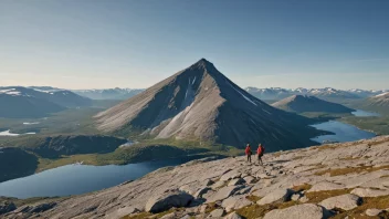 Gaustatoppen fjell i Norge, kjent for sin spektakulære utsikt og populære turstier.