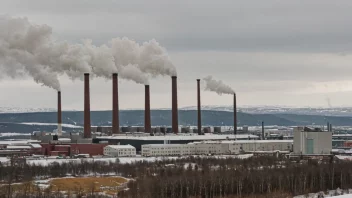 En fabrikk som produserer bakelitt, et syntetisk plastmateriale.